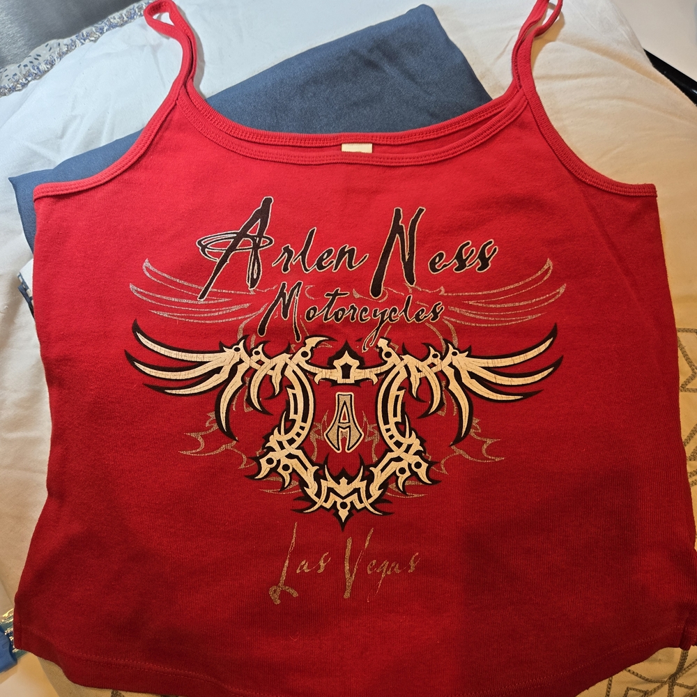 Autograghed By Arlen Ness & Sons Red Women's Tank Top